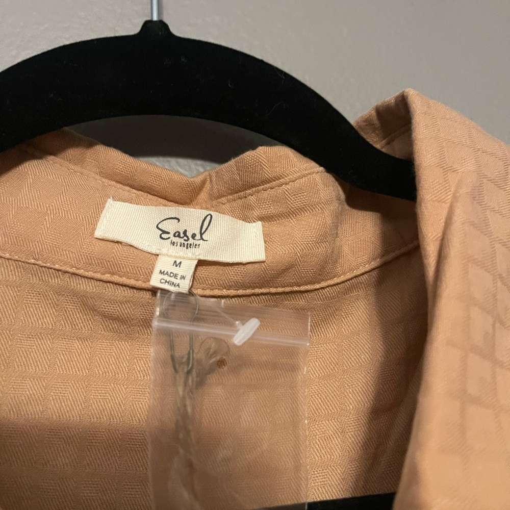 129 Easel Tan Long Sleeve Dress - Picture 3 of 3